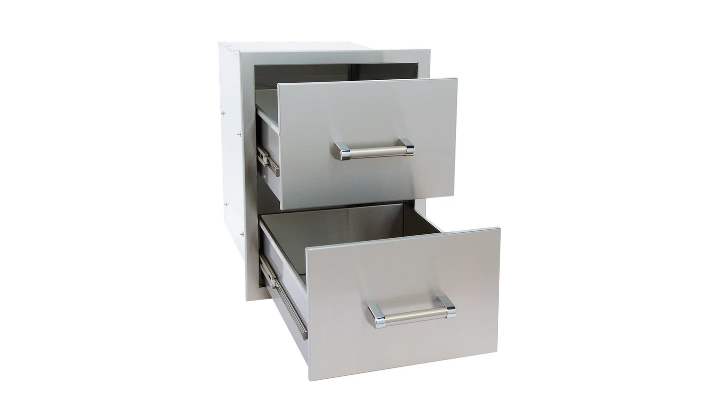 Outdoor Kitchen Stainless Steel Double Drawer