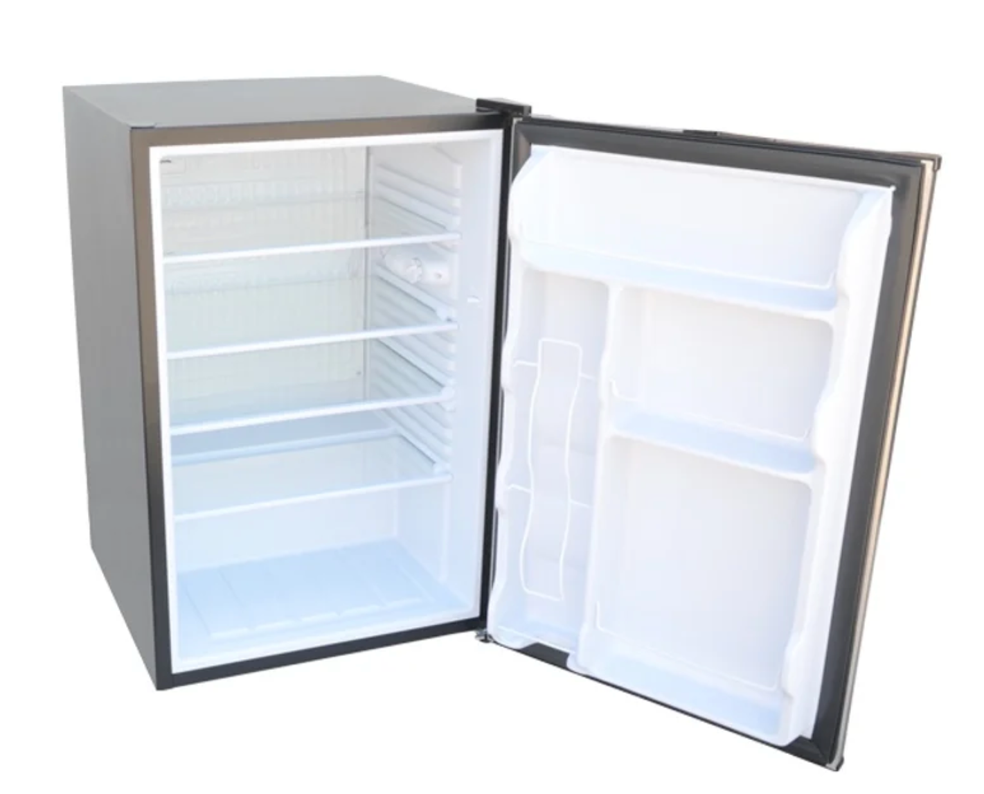 Built-In Outdoor Kitchen Refrigerator with Temp Control Soda Rack and Lights