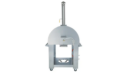 Kokomo 32 Inch Dual Fuel Gas or Wood Fired Stainless Steel Pizza Oven