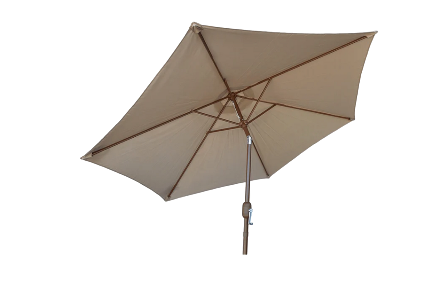 9' Outdoor Kitchen Umbrella Hand Crank and Tilt Beige Color